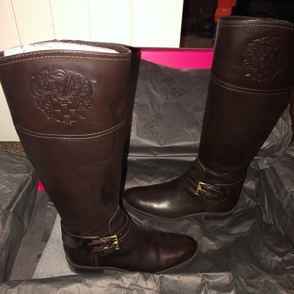 Vince Camuto chocolate cake riding boots